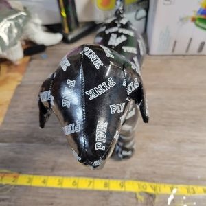 Pink Victoria's Secret Black &‎ White Dog stuffed Pup 11 inches